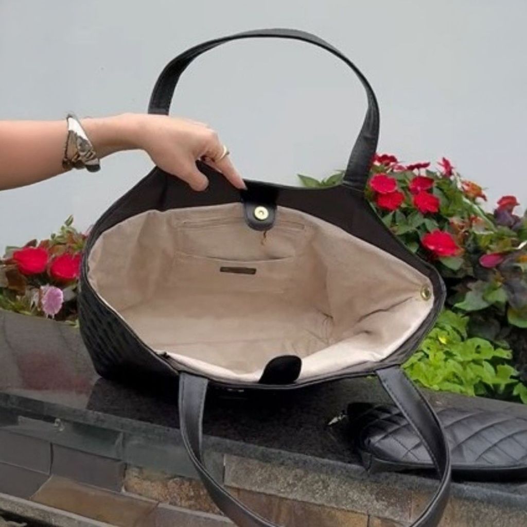 Bolsa Feminina de Grande Capacidade com Carteira Combinação Saco Isa G