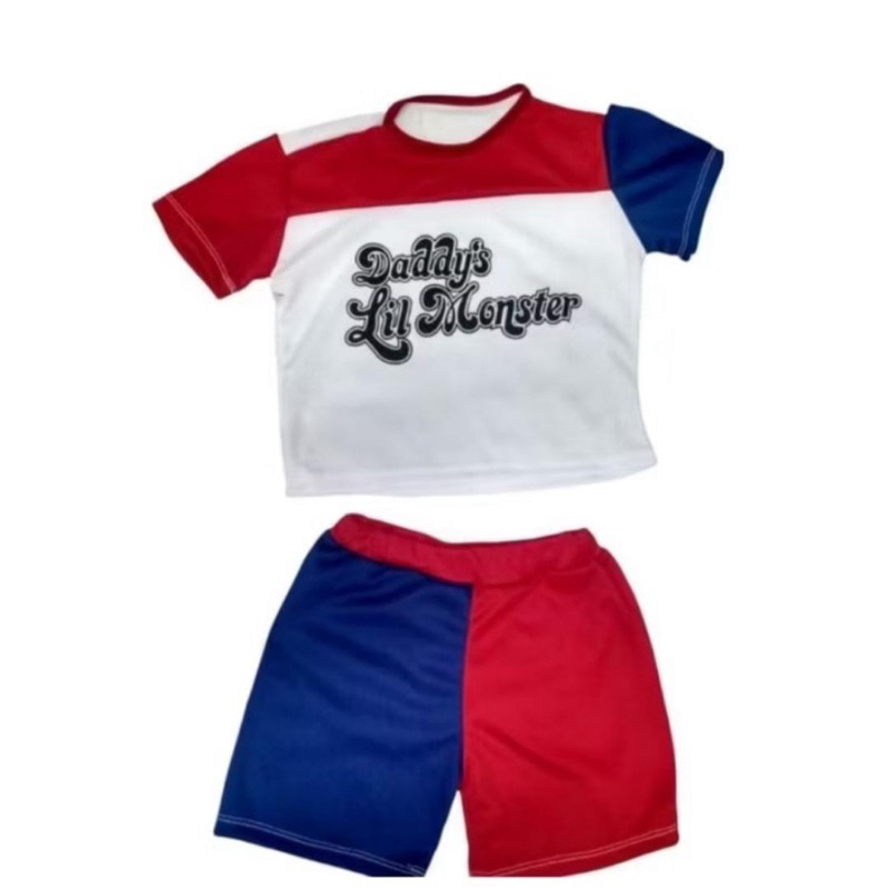 fantasia infantil da arlequina completa blusa e short super confortável pronta entrega
