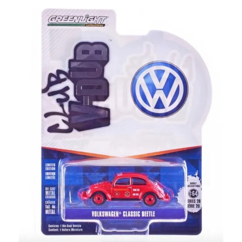 Miniatura Greenlight Volkswagen Beetle Fusca Corpo de Bombeiros 1/64