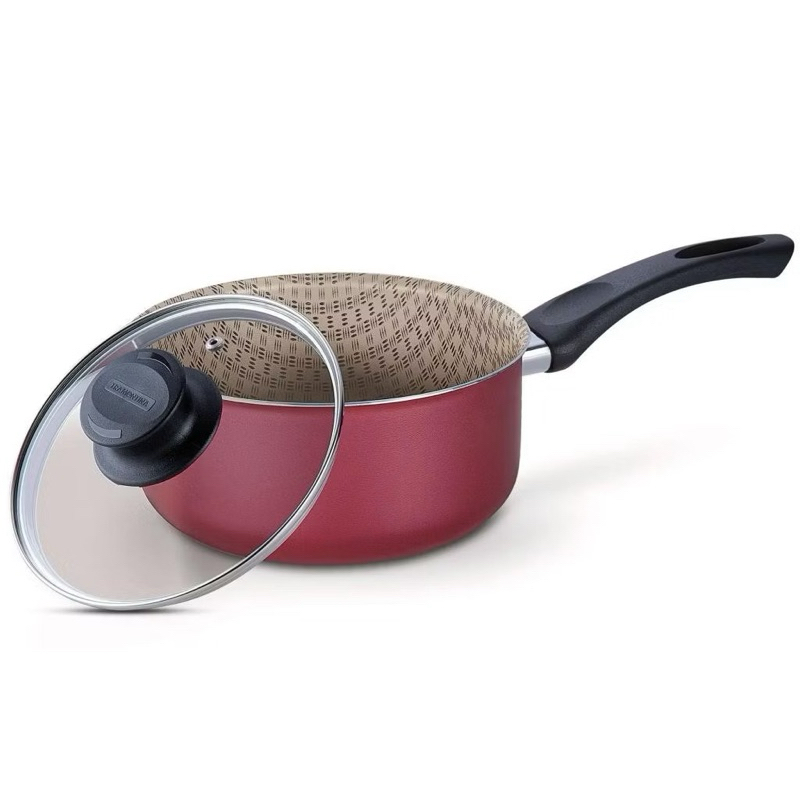 Panela Tramontina Turim 18cm Alumínio Antiaderente Vermelha 2 Litros Tampa Vidro - Panela - Caçarola
