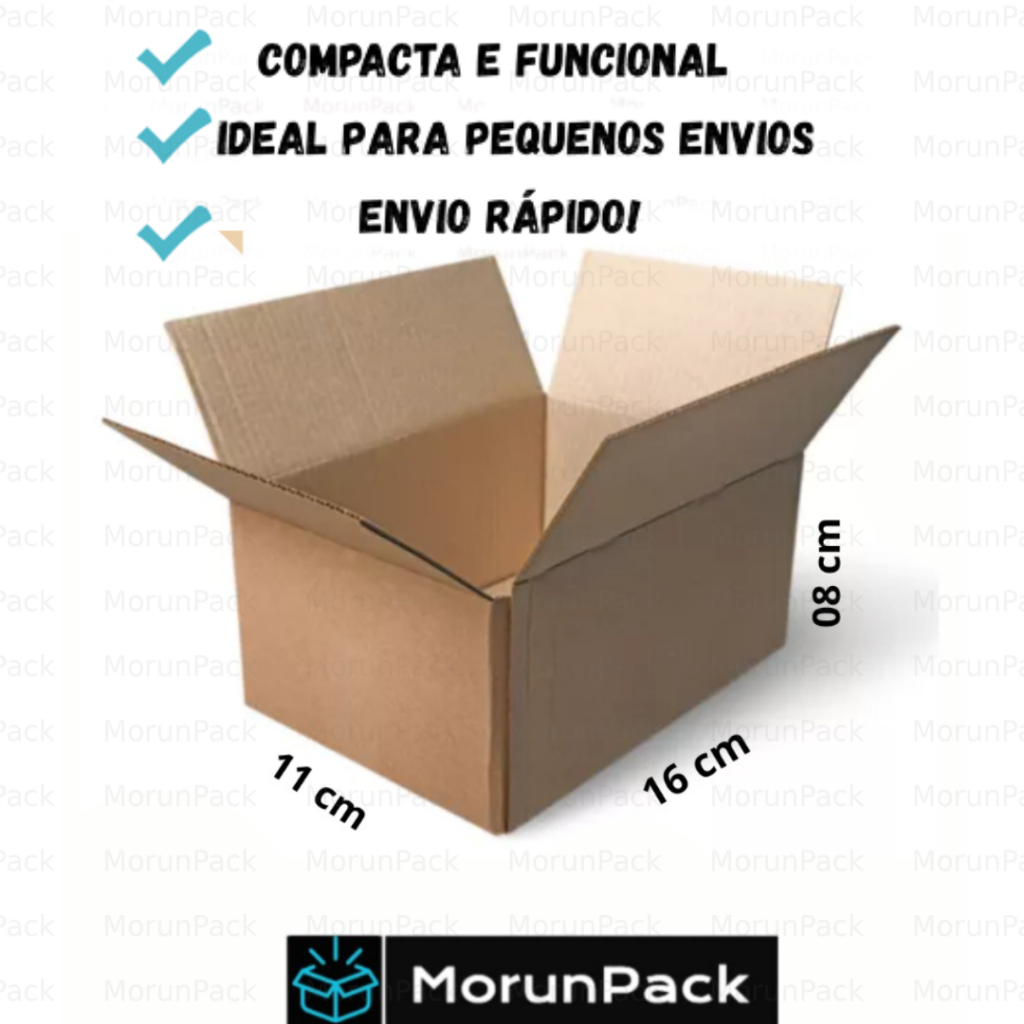 100 CAIXAS DE PAPELÃO 16X11X08 ENVIO CORREIROS