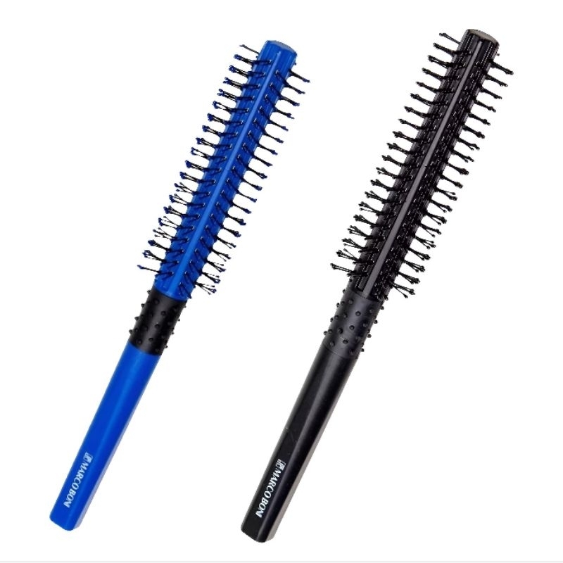 Escova de Cabelo Cilíndrica Daily ref 7743 Marco Boni 30mm Azul e preto