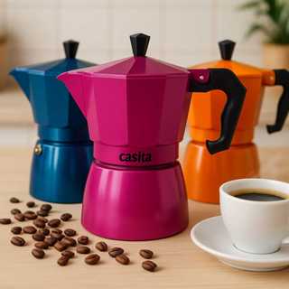 Cafeteira Italiana Classica 6 Xícaras Em Alumínio 300ml Casita em Oferta na Shopee