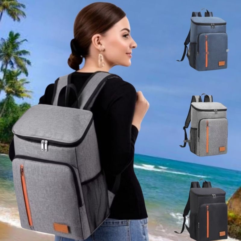 mochila termica de gran capacidade 28 litros, anti derramamento, para bebidas geladas e comidas quentes.