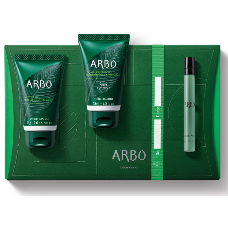 Kit Presente Arbo (1 Loção Hidratante 75ml + 1 Shower Gel 75ml + 1 Colônia 10ml)