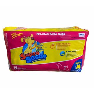 Fralda Super Secão Descartável Para Fêmea M 12 Un em Oferta na Shopee