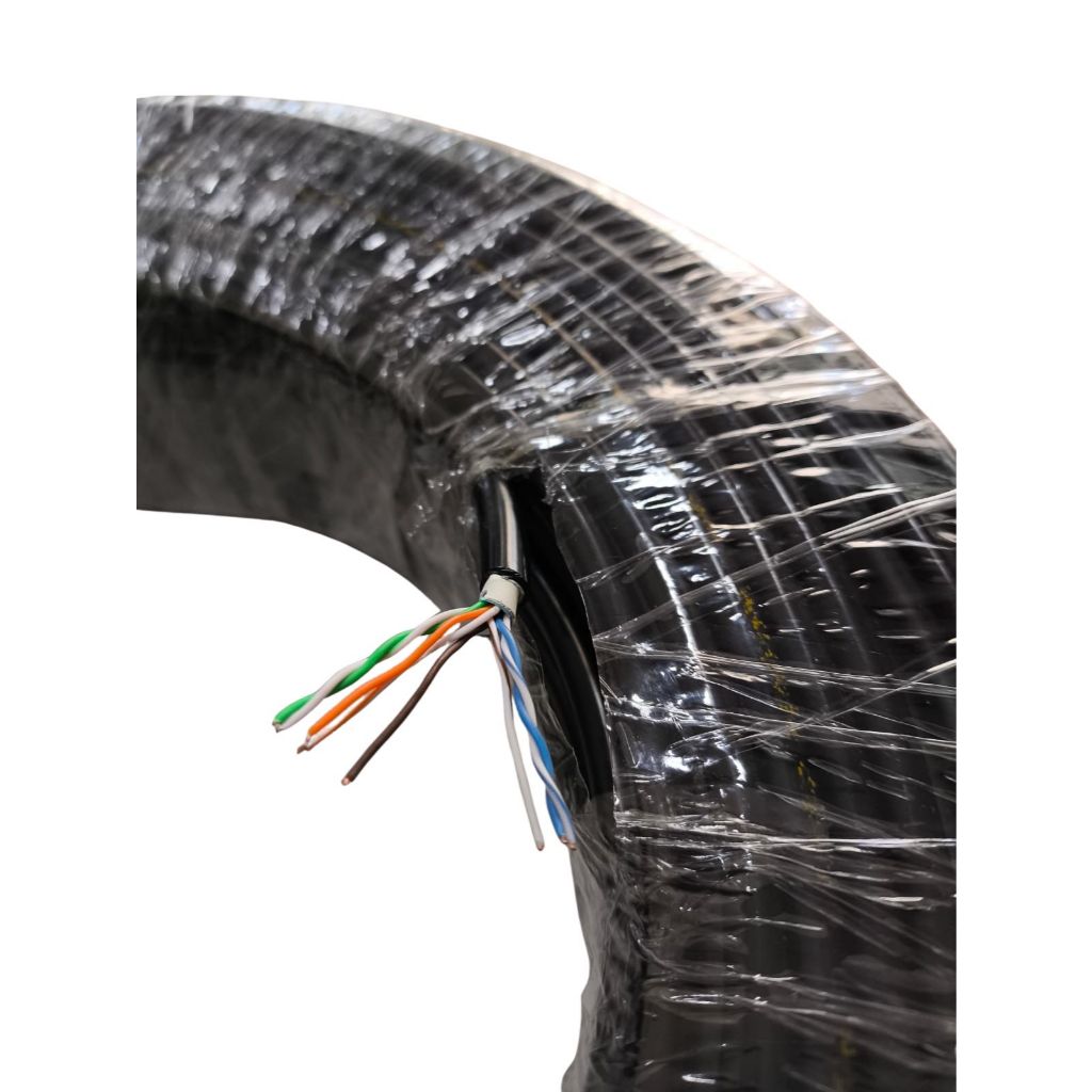 CABO MULTICÂMERAS 4X24AWG CFTV EXTERNO BLINDADO 100 METROS – CABO LAN COM 8 VIAS PARA ALARME, INTERNET E VIGILÂNCIA