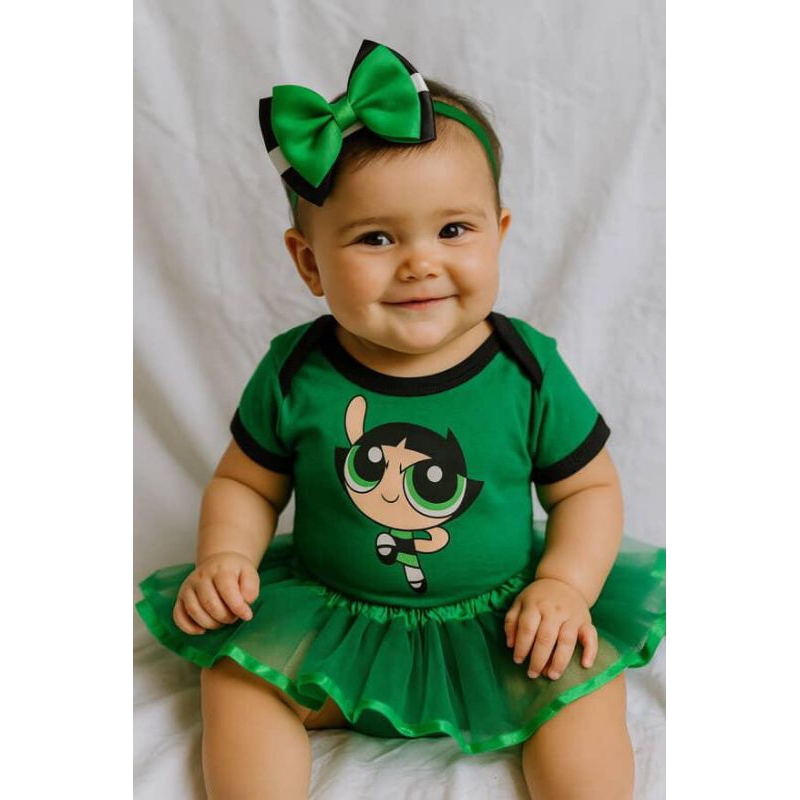 Body Docinho Meninas Superpoderosas com Saia e Laço – Fantasia Bebê Infantil Feminina
 em Oferta na Shopee