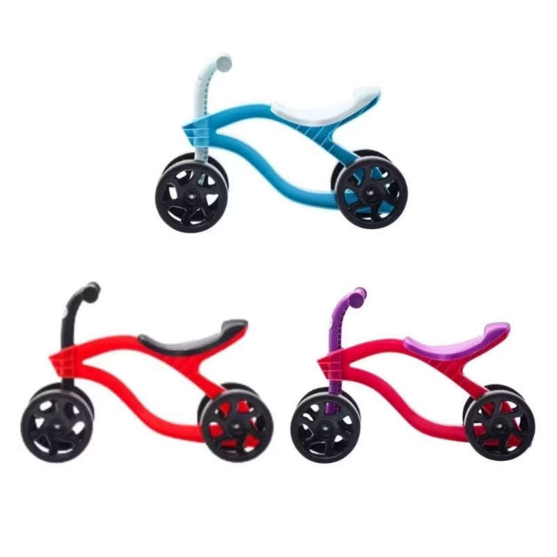 Bicicleta Infantil De Equilíbrio Sem Pedal 4 Rodas Para Crianças 1 a 3 anos Azul Ou Rosa Ou Vermelho
