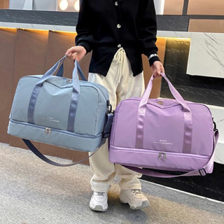 Bolsa de Viagem Grande Capacidade com Compartimento Duplo | Bolsa Academia Esportiva Multifuncional em Oferta na Shopee