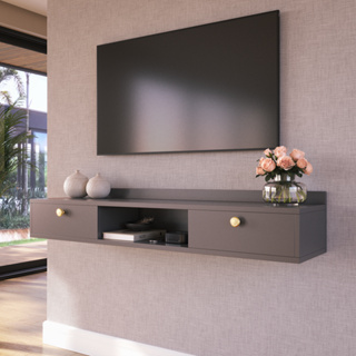 Rack Suspenso Sala Tv 1.14cm Home LIFE Decoração Sala Quarto nicho 2 Porta Varias Cores Painel TV em Oferta na Shopee