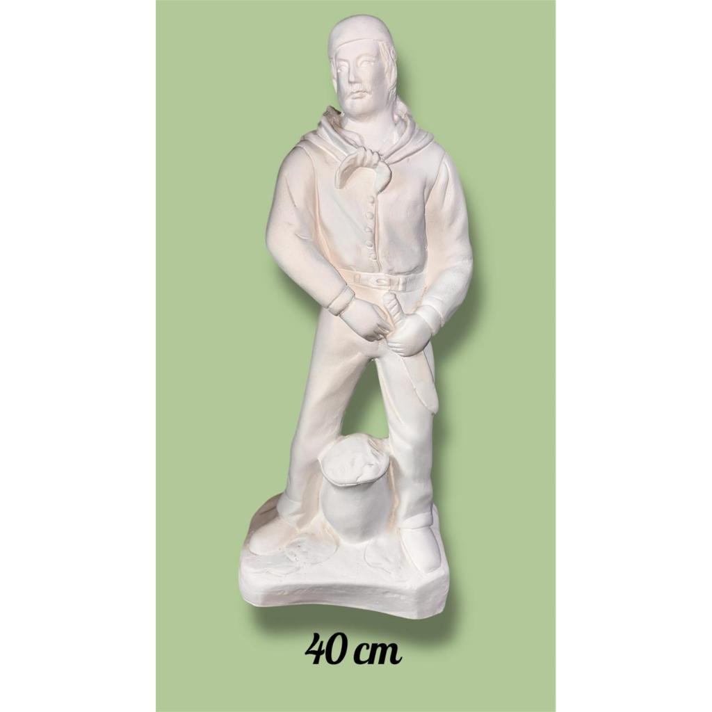 Imagem 40 cm Cigano do Ouro em gesso crua para pintura