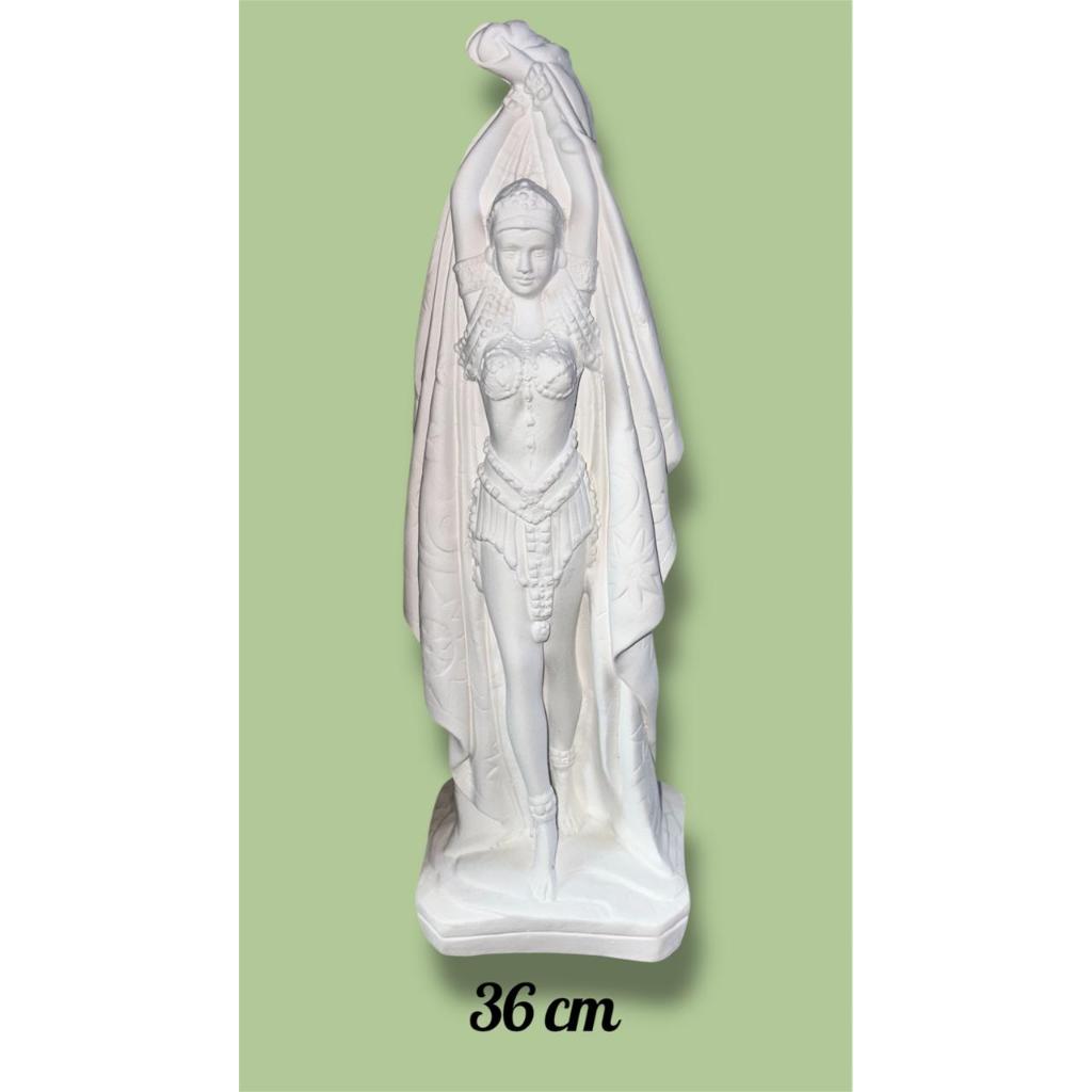 Imagem 36cm Cigana para batismo em gesso crua para pintura