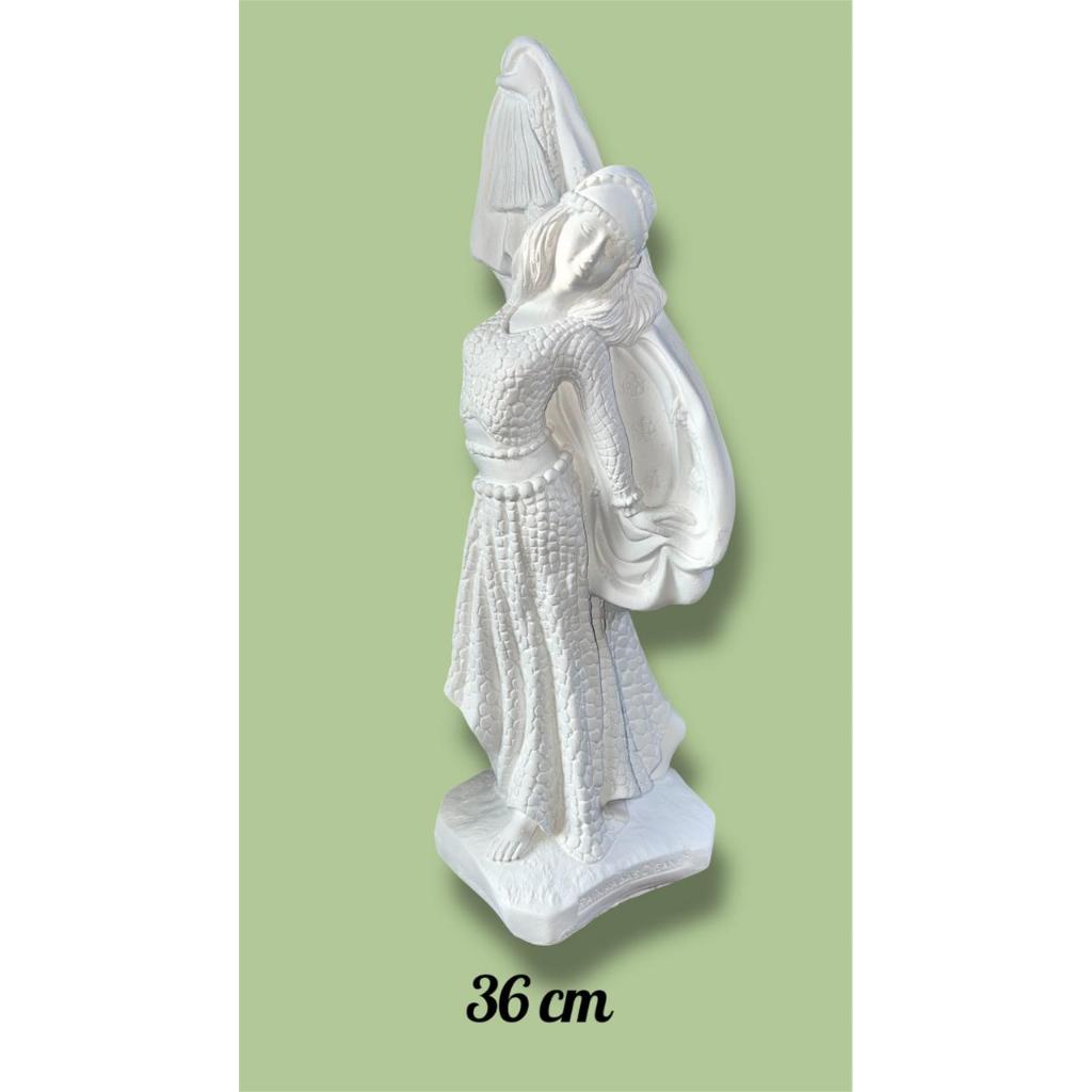Imagem 36cm Cigana do Oriente / para Batismo em gesso crua para pintura