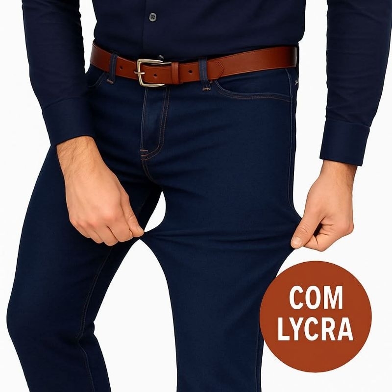 Calça jeans com Lycra preta e azul em Oferta na Shopee
