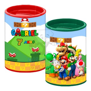 Cofrinho Personalizado Super Mario Lembrancinha Mario Bros Cofre Festa Aniversário Festa Luigi em Oferta na Shopee