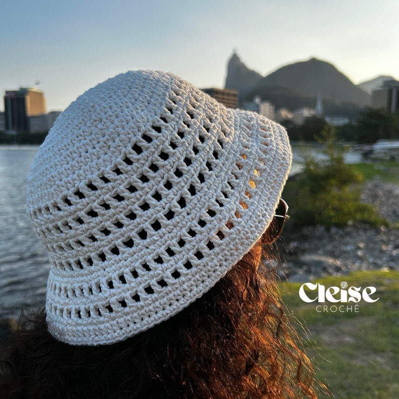 Bucket hat de crochê, Bucket hat unissex, Chapéu de crochê