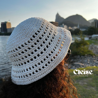 Bucket hat de crochê, Bucket hat unissex, Chapéu de crochê