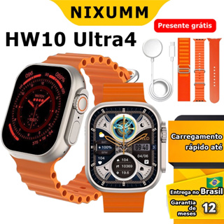 Relógio Inteligente Smartwatch HW10 Ultra 4 3 Tela Amoled apoiar NFC IP67 à prova d'água em Oferta na Shopee