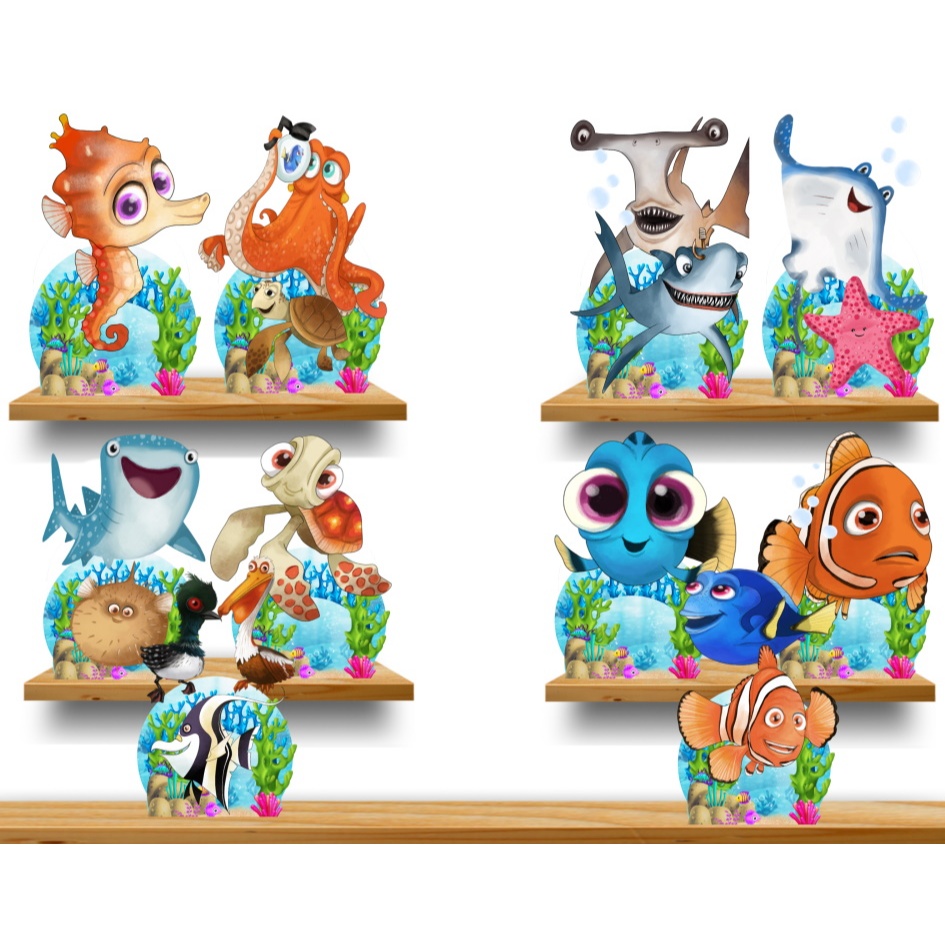 Procurando nemo , procurando dory , 10 displays KIT FESTA DISPLAYS . ENVIO RAPIDO