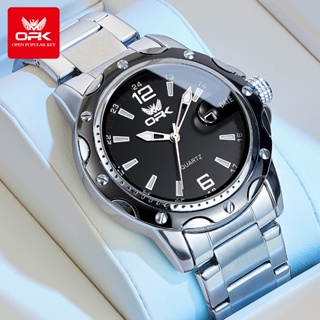 OPK Relógio Masculino Original de Aço Inoxidável à prova d'água quartzo Preto 6026 em Oferta na Shopee