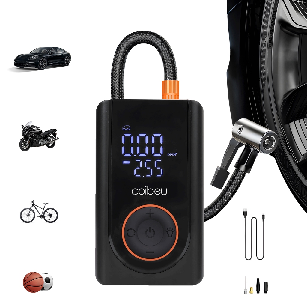 COIBEU Carro Pneu Inflator Bomba De Ar Elétrica Mini Portátil Sem Fio Compressor Para Motocicleta Bicicleta em Oferta na Shopee