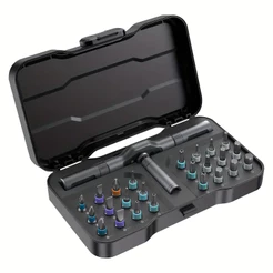 Conjunto De Chave De Fenda Catraca 24 Em 1 Kit De Ferramentas De Bits De Precisão Magnética Com Alça Removível