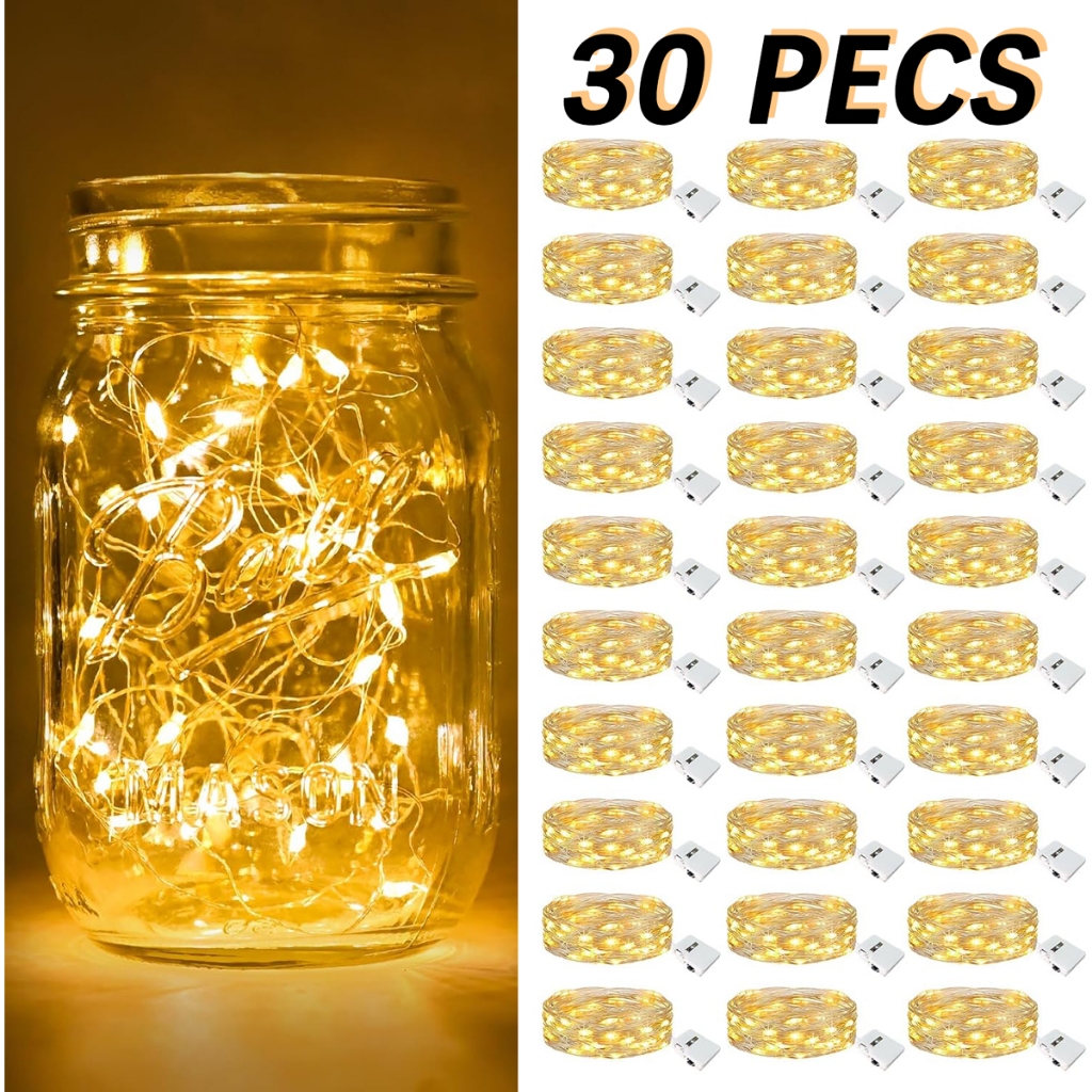 30 Fio Luzes De Fada Led 2 ou 3 Metros Para Estantes Festa Em Casa De Casamento Decoração De Natal em Oferta na Shopee