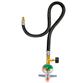 Registro de Gás Alta Pressão Para Botijão Gás P13 + Mangueira Pigtail 1/8" NPT ** em Oferta na Shopee