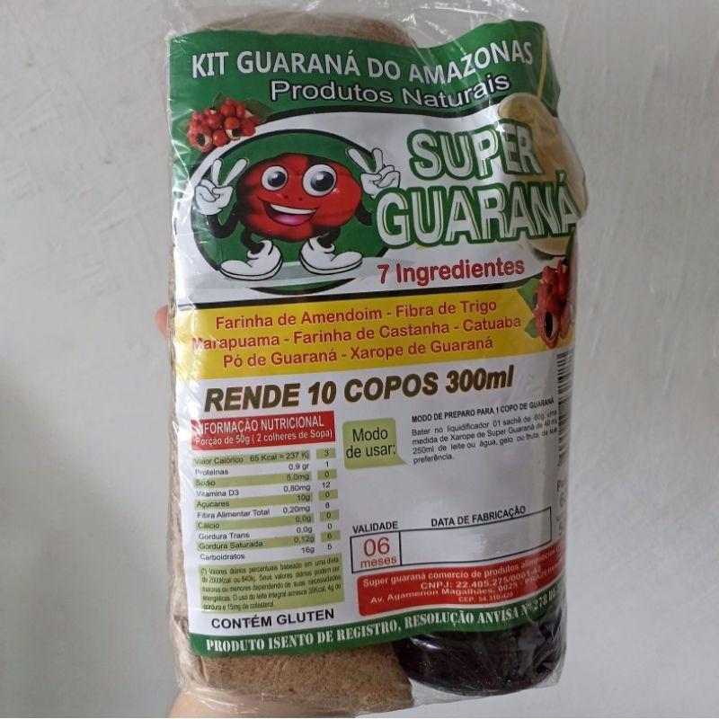 Kit Guaraná do Amazonas 10 Saches + 1 Xarope da Super Guaraná. — imagem 2 de 2