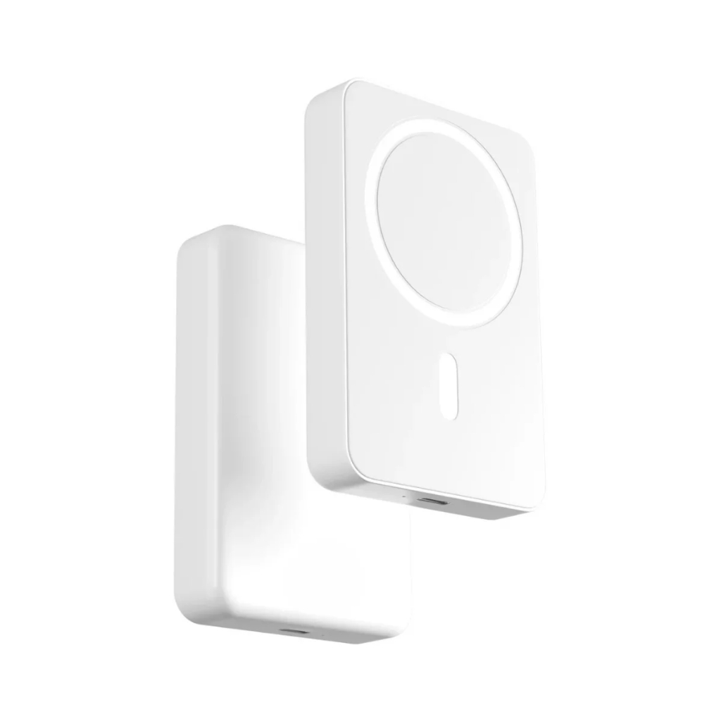 Carregador Portátil Magsafe Wireless Branco 5W P/ iPhone ou Android 5.000mAh - 10.000mAh - Mobile & Gadgets