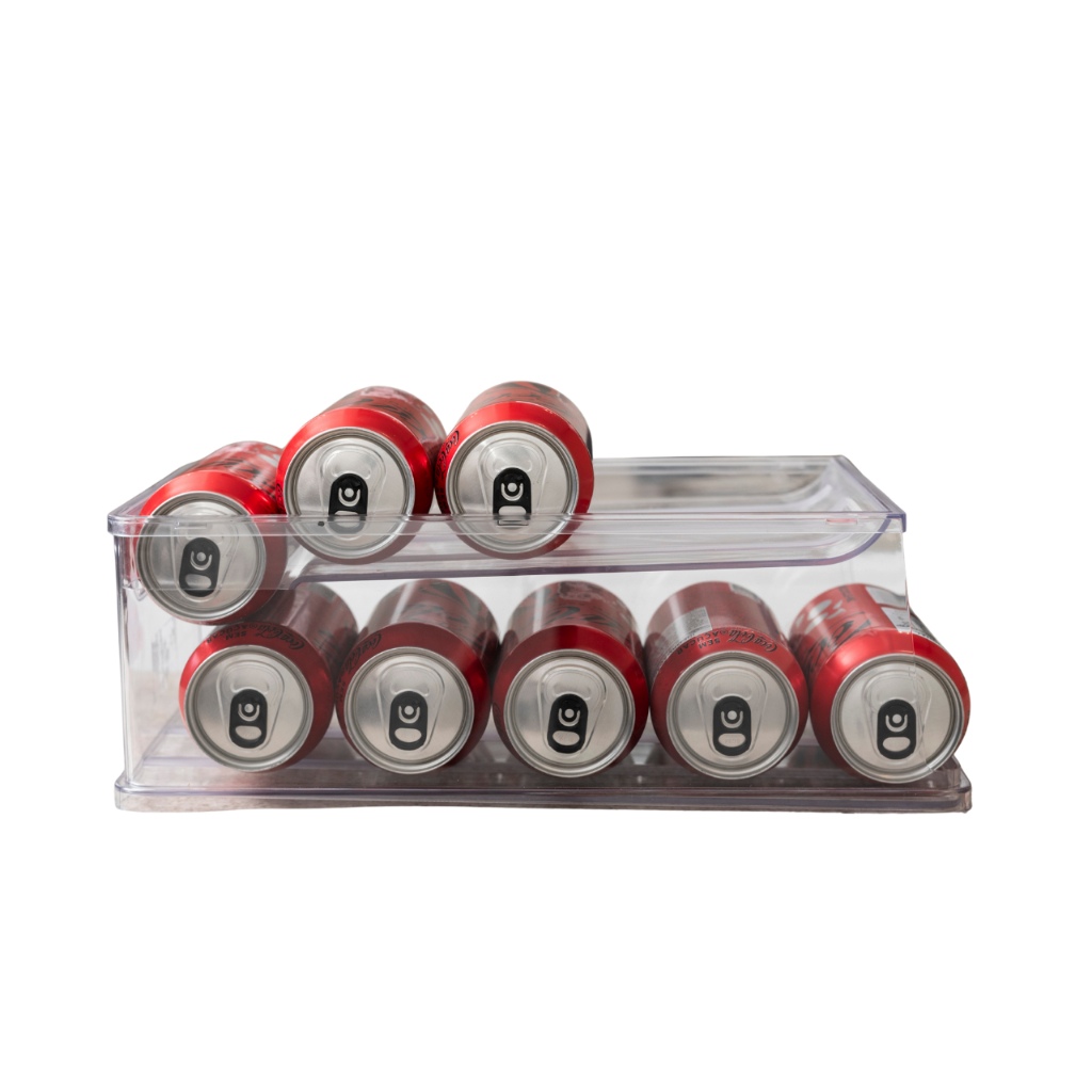 Organizador Para Latas Cor Cristal - Linha Dry Coza - Organização de Geladeira em Oferta na Shopee