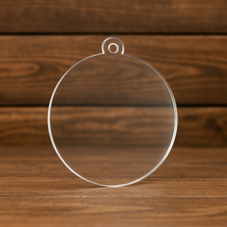 Chaveiro Acrílico Cristal e Branco Redondo 5cm Personalizável Lembrancinha 2mm em Oferta na Shopee