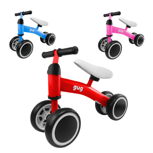 Bicicleta Equilíbrio Infantil Andador Sem Pedal 4 Rodas Bebê Gug