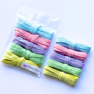 Kit Elástico Chato 7mm Colorido 10m São José Colombe Costura Artesanato Encadernação Aura Candy Colors - ref. EC016 em Oferta na Shopee