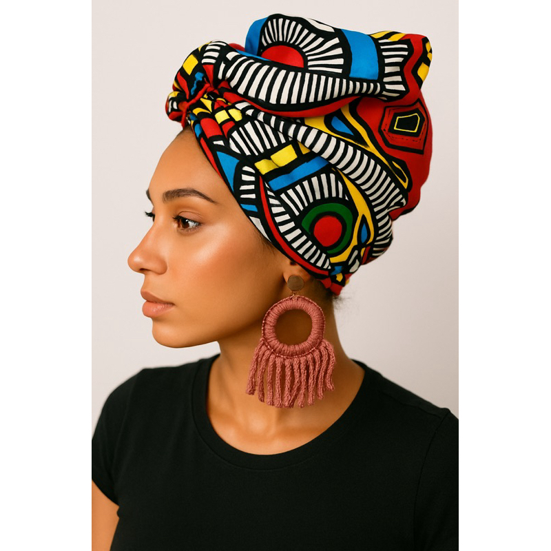 Turbante Feminino | Faixa de Cabelo Afro | Moda Afro | Acessórios de Cabelo | Faixa Estampada