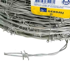 Arame Farpado Gerdau Rolo 50 Metros para Cerca Rural e Proteção Geral