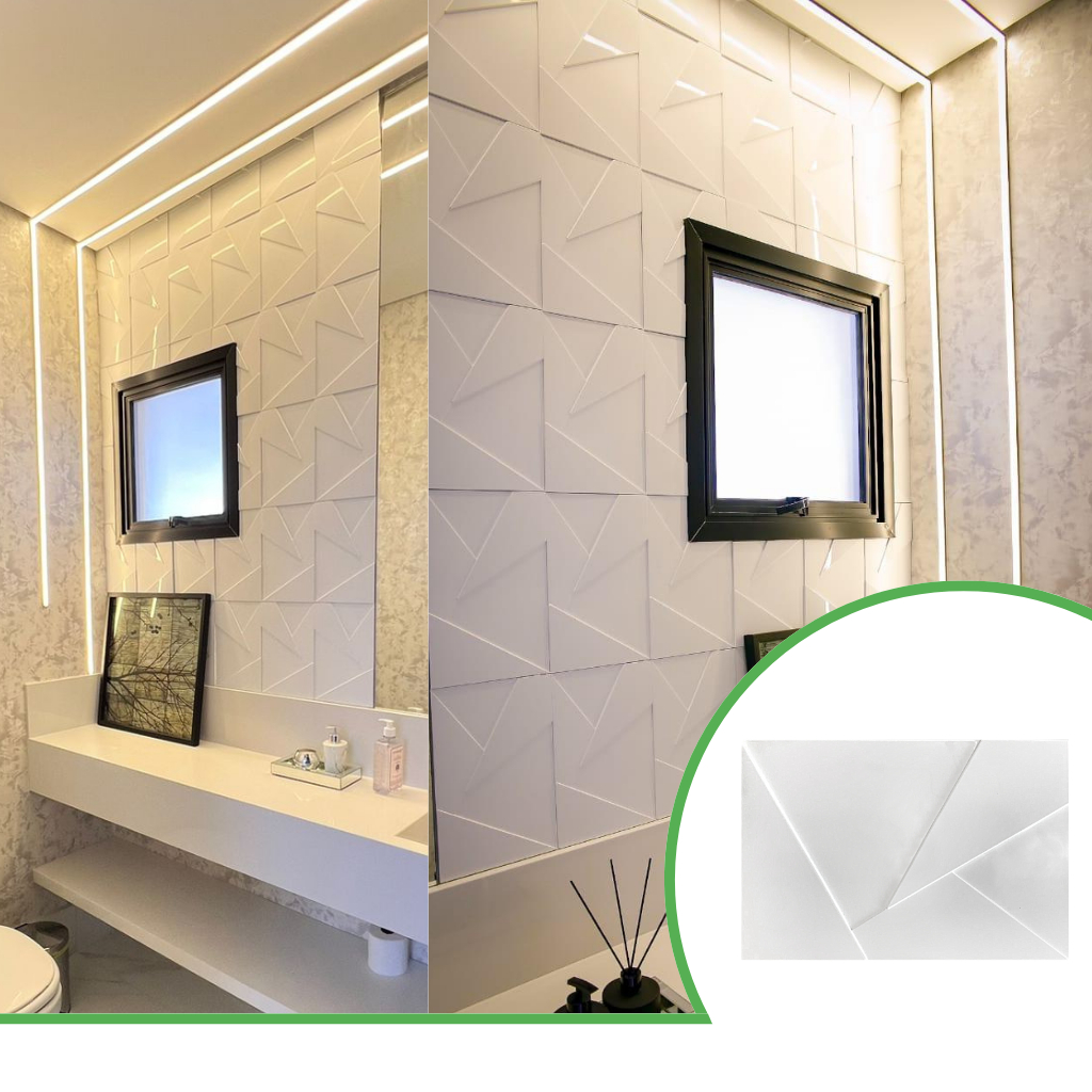 Kit 10 Peças Revestimento 3D e Cartela de Dupla-Face | Delta 20x30cm | Direct Borrachas em Oferta na Shopee