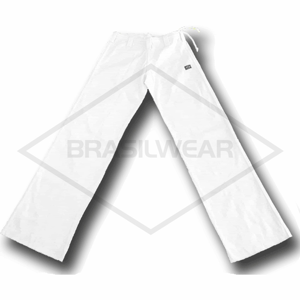 Kit Calça Capoeira Abada Branco Brasilwear Pre Combinado Helanca parte redonda gavião unissex menino menina Roda adultos