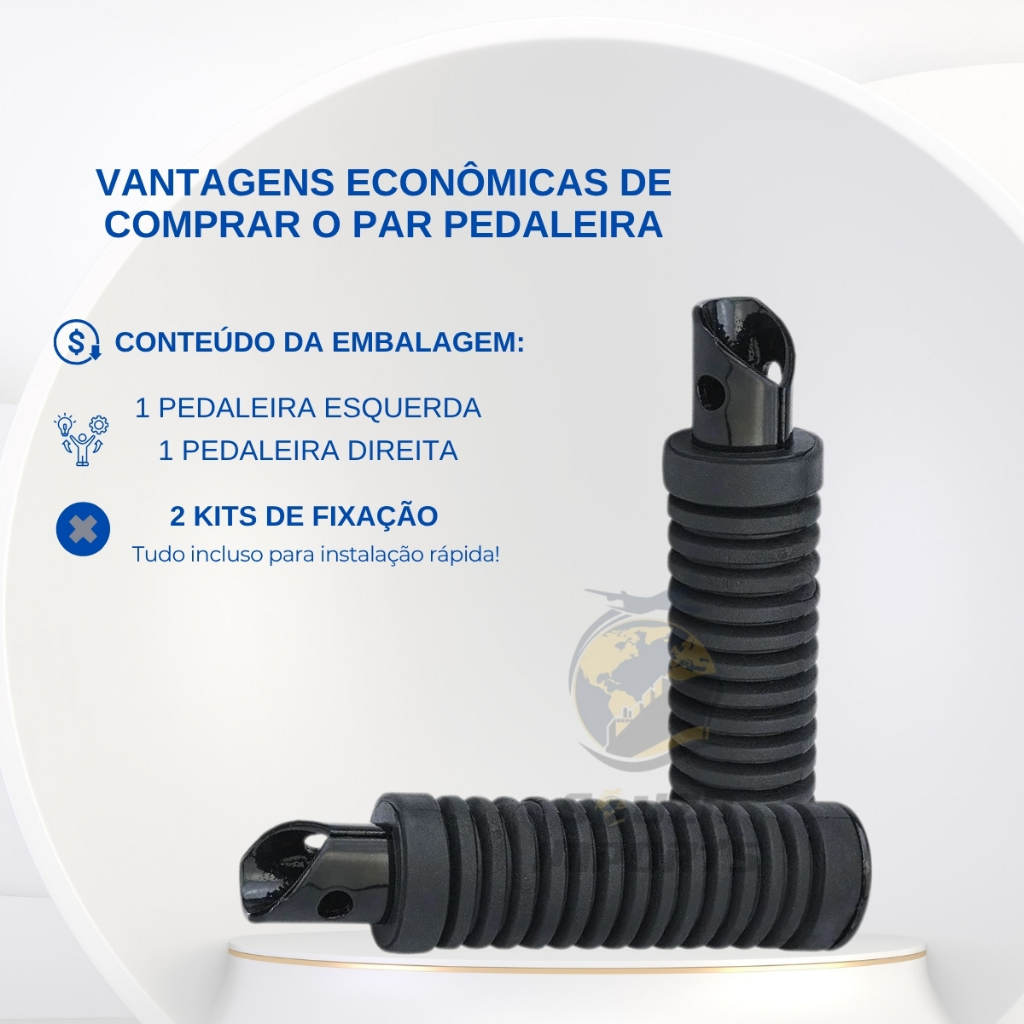 Detalhes do Pedaleira Traseira RedondoTitan125 Titan 150 Mix Biz