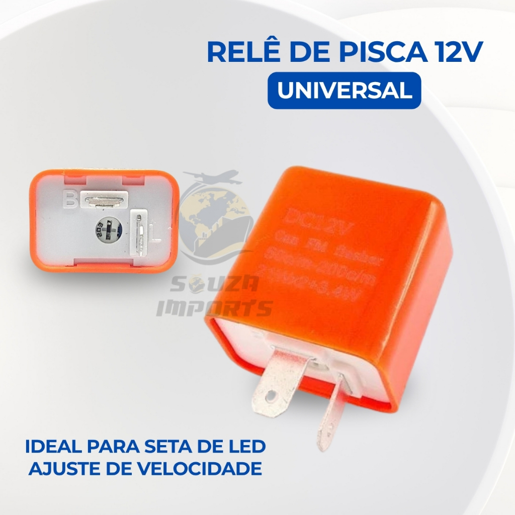 Rele Pisca 12v C/ Regulagem Seta Led 2 Pinos Universal Motos em Oferta na Shopee