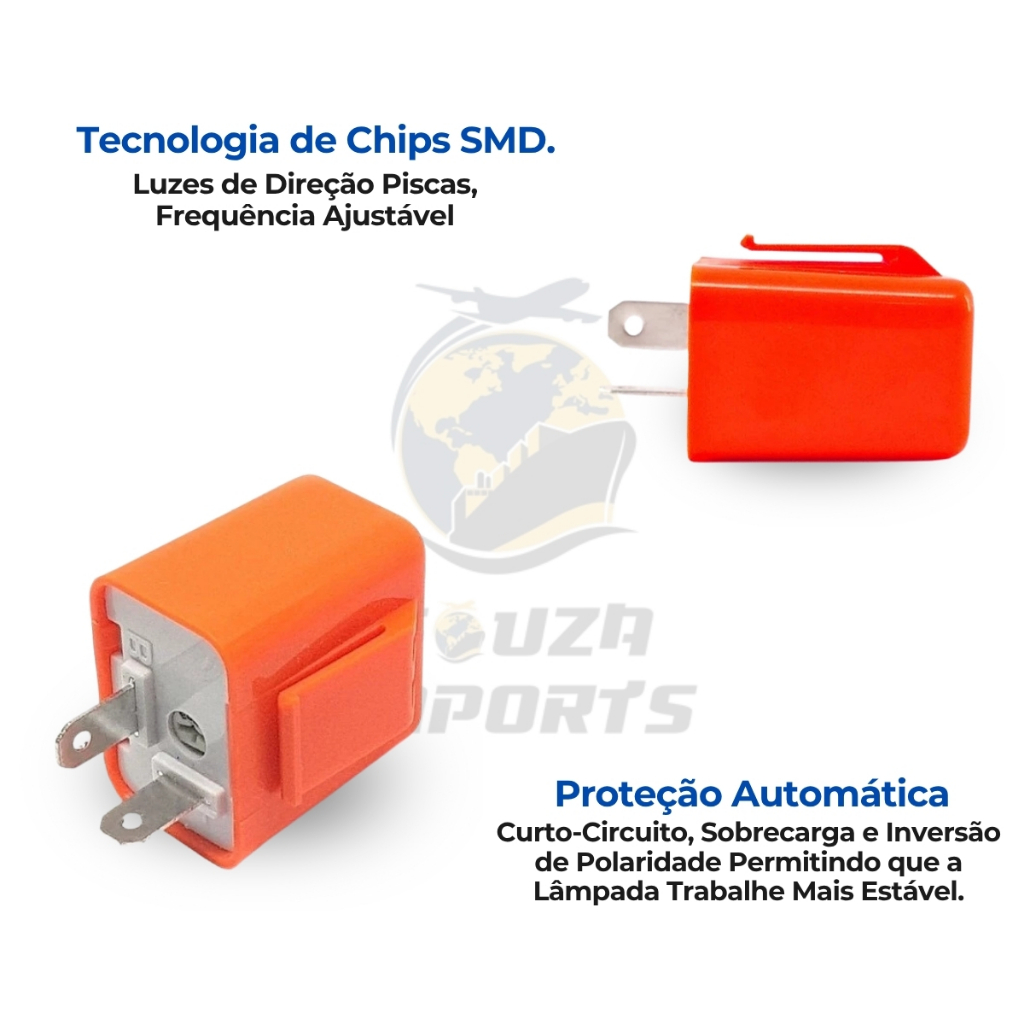 Rele Pisca 12v C/ Regulagem Seta Led 2 Pinos Universal Motos · foto 2