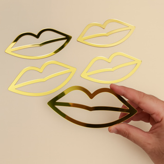 Boca Lábios 15cm Decorativos em Acrílico Espelhado Para Parede em Oferta na Shopee