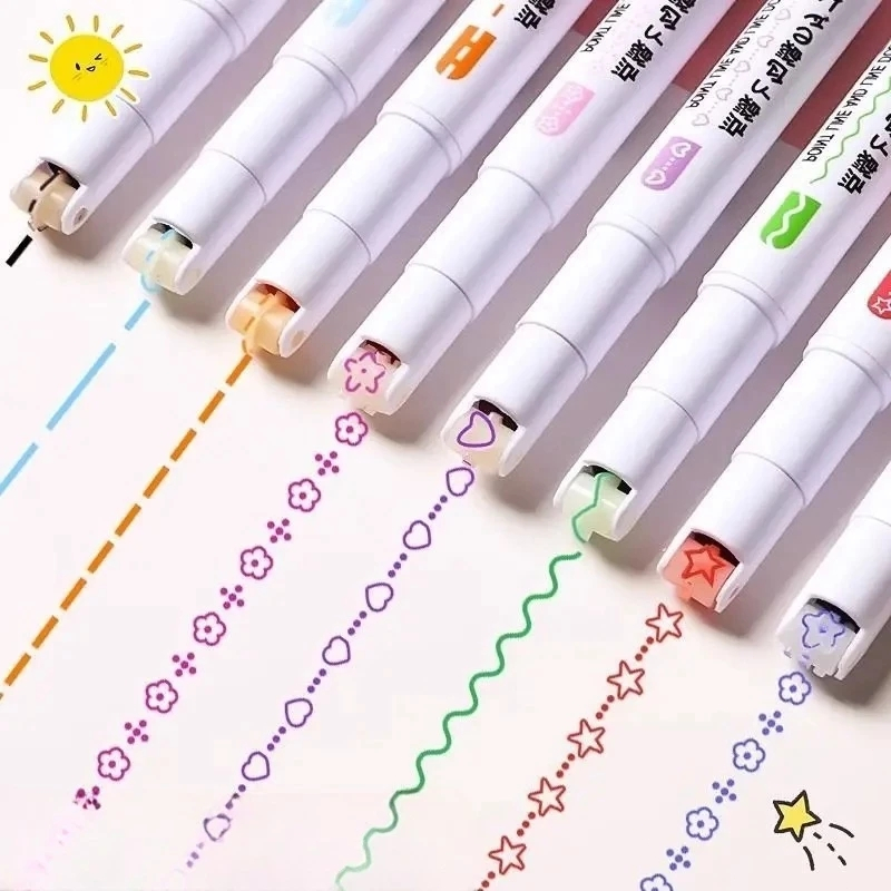 Kit 6 Cores Caneta Carimbo Roller Colorido Papelaria/Papelaria Fofa
