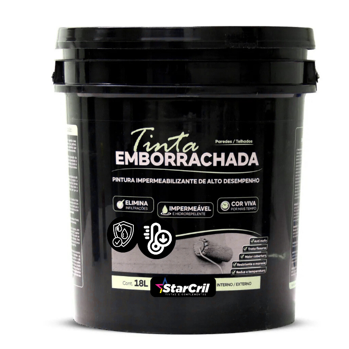 Tinta Borracha Líquida 18KG Lavável Parede Impermeável Blindada Premium em Oferta na Shopee