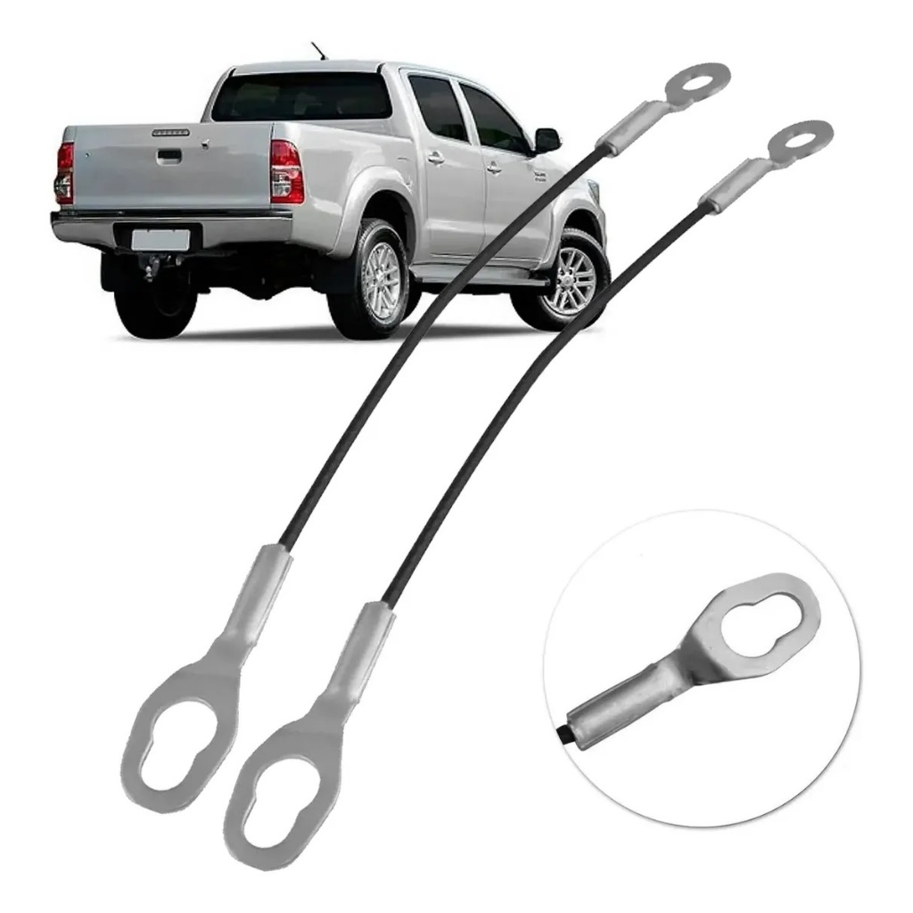 Par Cabo De Aço Reforçado Tampa Caçamba Hilux 2005 A 2015 em Oferta na Shopee