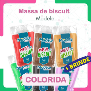 Massa de Biscuit Modele Colorida 1kg em Oferta na Shopee