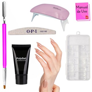 Kit Alongamento Poligel Polygel + Molde F1 + Lixa + Mini Cabine De Unha + Pincel 02 em 1 em Oferta na Shopee