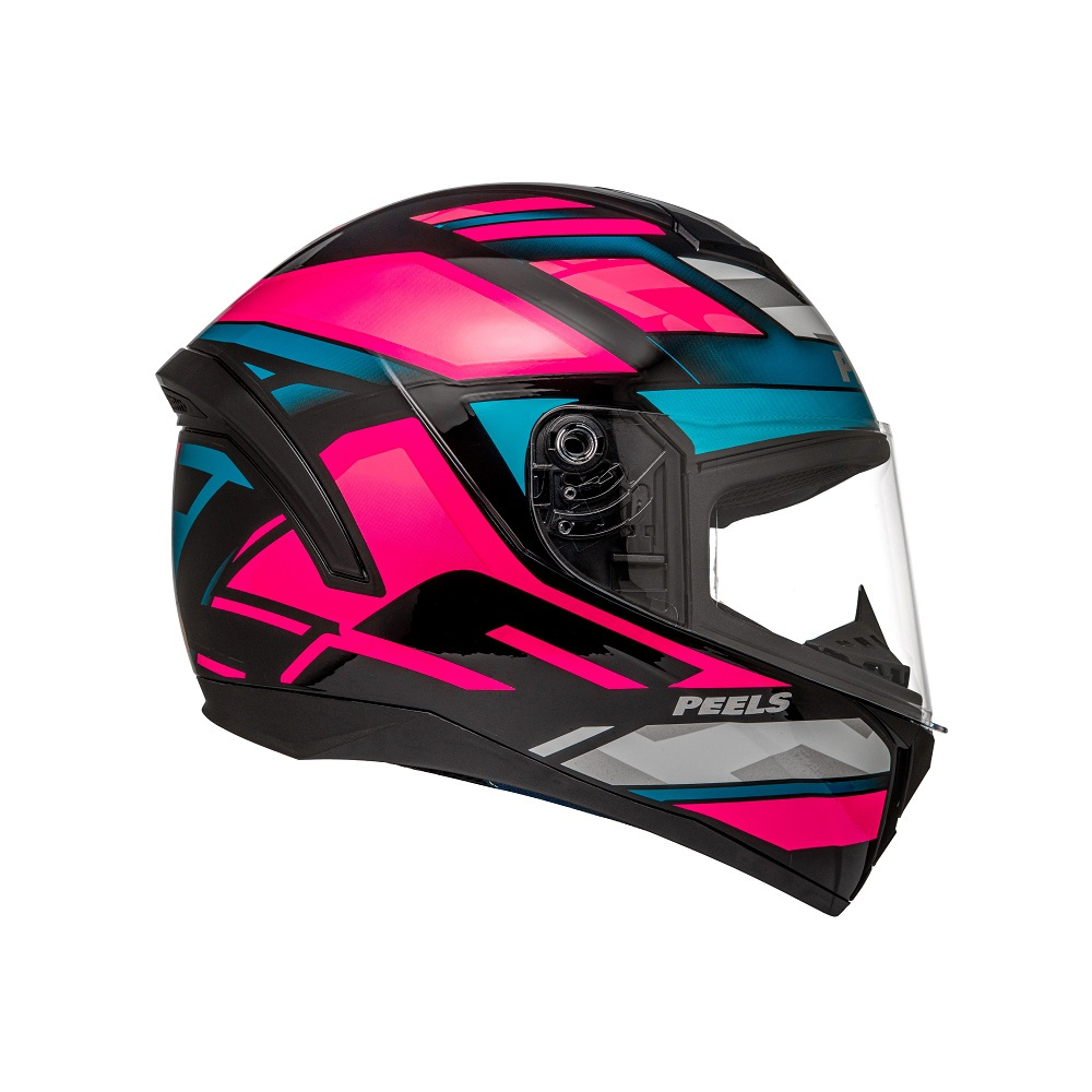 Capacete Peels Spike II Mx2 Preto c/ Rosa (Brilhante)