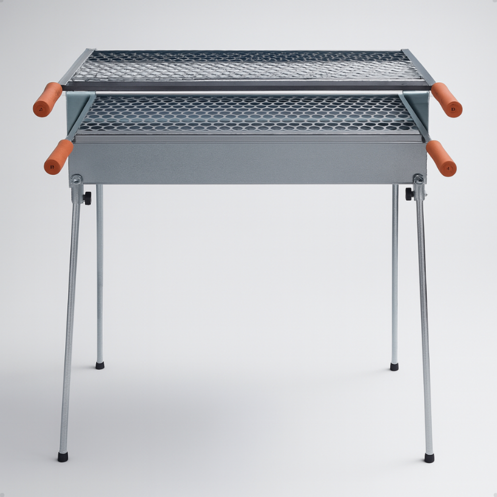 Churrasqueira Espetinho Dupla Galvanizada Desmontavel Carvão em Oferta na Shopee